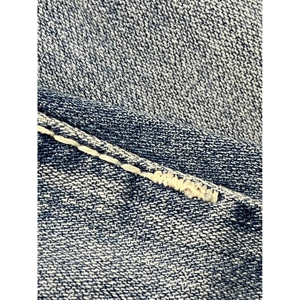 True Religion Ricky Big T Straight Leg XL 38x30 Jeans Light Wash White Stitch